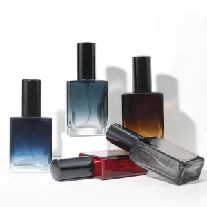 15ml Empty Glass Perfume Bottles Rectangular or Square Refillable Atomizer Sprayer with Ombre Gradient Finish for Travel