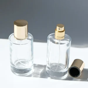 15mm Screw Neck Round Shape 30ml 50ml Perfume Glass Bottle With Fine Mist Sprayer