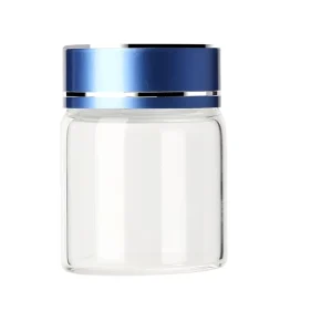 168ml High-Borosilicate Glass Storage Bottle with Aluminum Lid Airtight Kitchen Canister