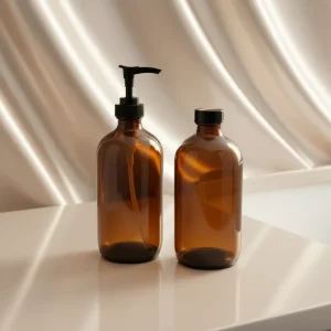 16oz 480ml Amber Boston Glass Dropper Bottle for Cosmetics, Serum, and Essential Oil
