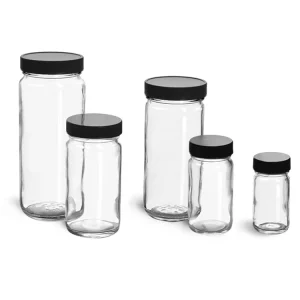 16oz 480ml Black Paragon Food Grade Glass Jar for Jam, Sauce, BBQ, and Oil Storage