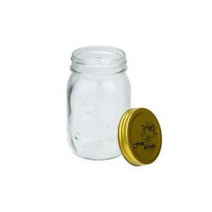 16oz 500ml Food Grade Glass Mason Jar Tin Lid Empty Canning Jar for Food Storage Candy Screw Cap Sealing Cartons