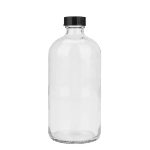 16oz Clear Glass Boston Bottle for Cosmetic Liquid Serum