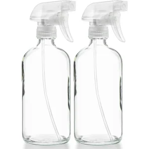 16oz Empty Refillable Glass Spray Bottle for Essential Oils, Cleaning Products, Homemade Cleaners, and Water