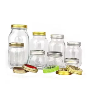 16oz Glass Mason Canning Jars with Metal Lids for Food Storage