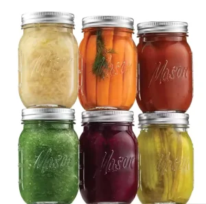 16oz Glass Mason Jars with Leak Proof Lids Regular Mouth Airtight Jars for Food Storage Canning Coffee & Crafts for Jelly