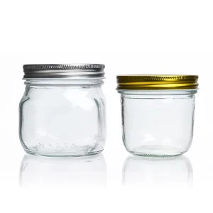 16oz Wide-Mouth Glass Mason Canning Jar with Lid for Jam, Honey, and Food Storage