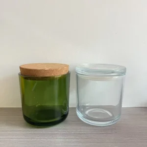 17oz Clear Glass Candle Jar with Cork Lid, 510ml Capacity