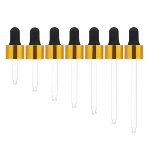18 410 Aluminium Cosmetic Glass Bottle Closure Screw Glass Bottle Dropper Cap 18mm Lid Assembled