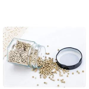 180ml 280ml 380ml 500ml 750ml Empty Hexagonal Airtight Honey Glass Jar With Deep Metal Screw Lid