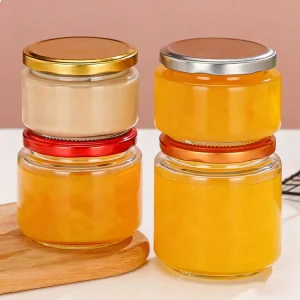 180ml 280ml 380ml 500ml Glass Food Storage Jar with Lid for Spices, Honey, Jam, Hot Sauce, and Pickles