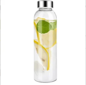 18oz Reusable Leak Proof BPA Free Portable Promotional Glass Drink Bottle for Water Juice Milk & Beverages