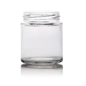 190ml Panelled Glass Jar