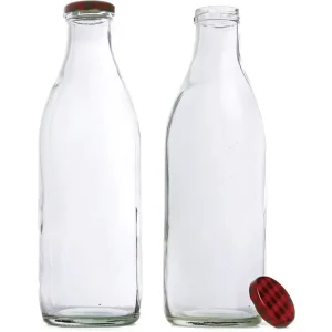 1L 1000ml Glass Milk Bottle
