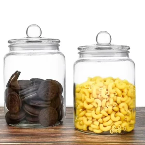 1L 2L 2.5L 3L Home Use Kitchen Glass Food Storage Canisters With Glass Lids