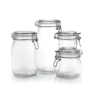 1Oz 1.5Oz 2.5Oz 3.3Oz 5Oz Glass Canning Jar with Buckle Various Sizes for Storage or Craft Projects