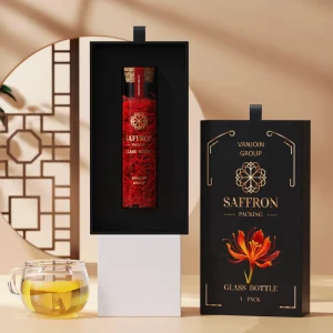 1g 2g 3g 5g Saffron Tea Spice Glass Packaging Vials, High-Borosilicate Glass Tubes with Cork and Gift Box