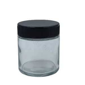 1g 3.5g 7g 14g 28g Flower Round Glass Jar with Child-Resistant Lid, 2oz 3oz 4oz Sizes
