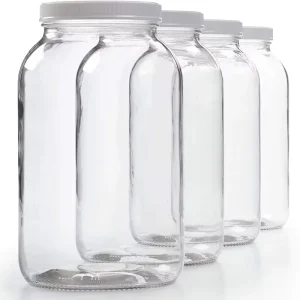 1gal Transparent Mason Glass Bottle Storage Jar with Screw Lid