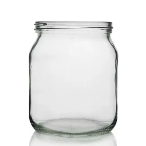 1lb Clear Glass Honey Jar with Screw Lid