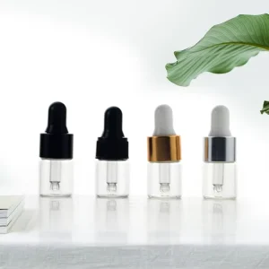 1ml 2ml 3ml 4ml 5ml Small Clear Glass Essential Oil Sample Dropper Bottle
