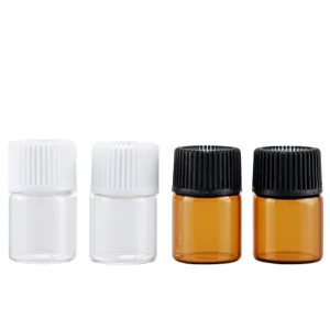 1ml 2ml 3ml 5ml 10ml Brown Clear Glass Bottle for Essential Oil Perfume Cosmetic Lotion