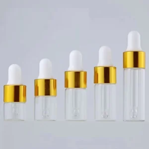 1ml 2ml 3ml 5ml 10ml Clear Amber Glass Vial Bottle Small Perfume Essential Oil Sample Glass Bottle Glass Cosmetic Packing Vial