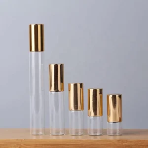 1ml 2ml 3ml 5ml 10ml Glass Roller Ball Perfume and Essential Oil Bottle with Aluminium Cap