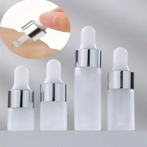 1ml 2ml 3ml 5ml Frosted Mini Glass Dropper Bottles Small with Glass Eye Dropper for Essential Oils Sample