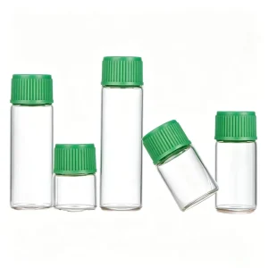 1ml, 5ml, and 10ml Transparent Borosilicate Glass Bottles with Screw Caps for Essential Oils and Perfume