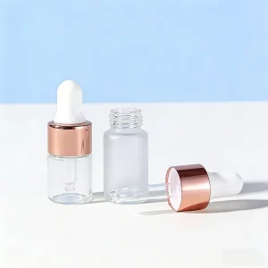 1ml Glass Dropper Bottles Transparent or Frosted for Essential Oil Serum Lotion Perfume Travel Samples