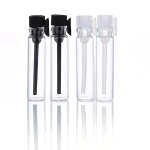 1ml Sample Testing Glass Perfume Vial with Screen Printing and Pump Sprayer Closure