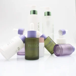 1oz 2oz 30ml 50ml 100ml Frosted Glass Cosmetic Cream Jars and Lotion Pump Serum Bottles with Lids