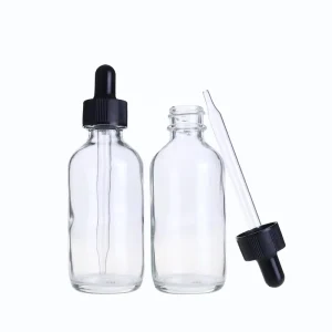 1oz 2oz 30ml 60ml Boston Amber Clear Serum Oil Glass Dropper Bottles With Pipette