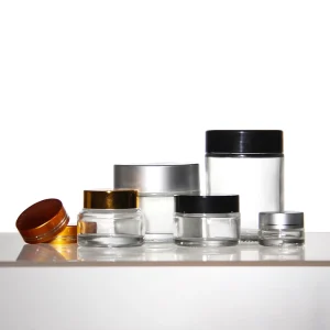1oz 2oz 4oz 5oz 8oz Empty Face Cream Container Glass Cosmetic Jar with Lid