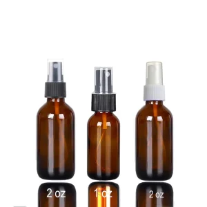 1oz 2oz 4oz 8oz 16oz in Stock Pump sprayer Glass Bottle Amber Clear Glass Cosmetic Spray Pump Bottle