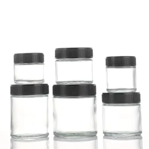 1oz 30ml Twist-Cap Glass Jar for Kitchen Storage, Child-Resistant, for Dried Flowers and Seeds, Factory Direct