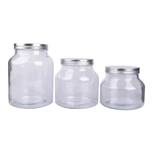 2 Gallon Glass Jar with Fresh Seal Metal Lid for Dog Treat and Food Storage