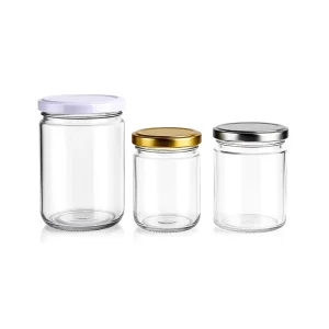2 Oz 4 Oz 8 Oz 16 Oz Canning Food Glass Jars with Screw-Top Lid