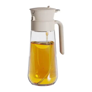 2 in 1 Glass Oil Mister Spray Pour Dispenser Multifunctional Kitchen Oil Bottle for Restaurant Cooking
