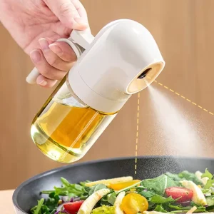 2-in-1 Glass Olive Oil Spray Bottle 180ml 6oz 250ml 9oz for Cooking