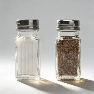 2.8oz 80ml Square Clear Glass Spice Jar with Airtight Screw Lid for Salt, Pepper and Spices