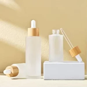 20 100ML Matte Frosted Glass Screen Printing Dropper Essential Oil Bottle Sprayer Sealed Lid Cosmetic Dispensing Empty Bottle