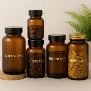 200 CC Wide Mouth Amber Glass Medicine Bottle with Seal