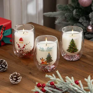 200g Handmade Soy Wax Aromatherapy Candle in Double-Layer Glass Jar