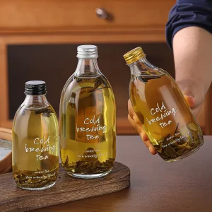 200ml 250ml 300ml 350ml 500ml Transparent Glass Bottles for Cold Brew Coffee Tea Milk Juice Liquor and Beverages