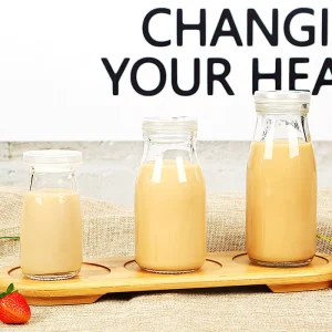 200ml 250ml 300ml 500ml 1000ml Glass Fruit Juice Bottle for Cold Brew Milk with Screw Cap