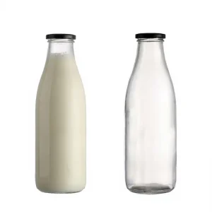 200ml 250ml 500ml 1000ml Glass Milk and Juice Bottles with Twist-Off Metal Lid