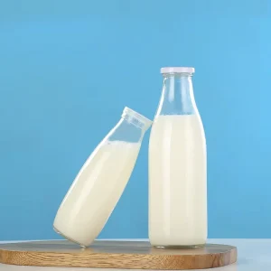 200ml 250ml 500ml 1kg Empty Clear Glass Milk Bottle with Lid