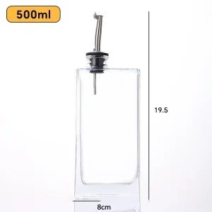 200ml 280ml Cooking Oil Glass Bottles with Stainless Steel Pouring Nozzle